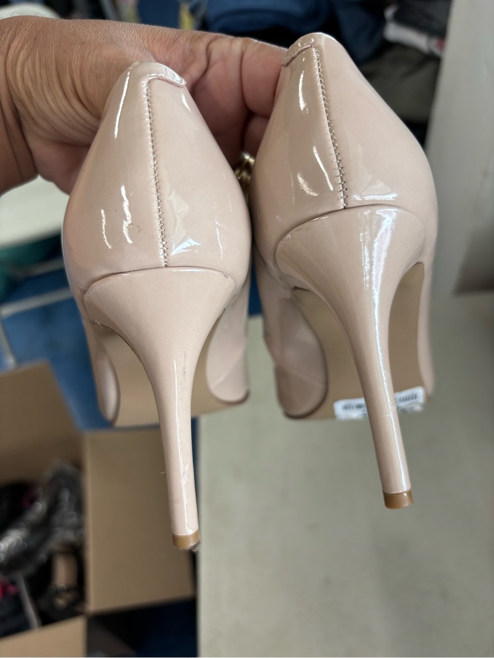 Nine West Nude Patent Pointed-Toe Stiletto Pumps